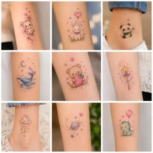 American Style Retro Temporary Tattoo Stickers Waterproof Vintage Body Art for Biker Rock Party Theme