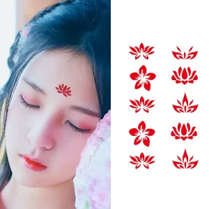 Ancient Costume Forehead Flower Twinkle Eyebrow Heart Stick Hanfu Adult Children Ancient Style Tattoo Sticker
