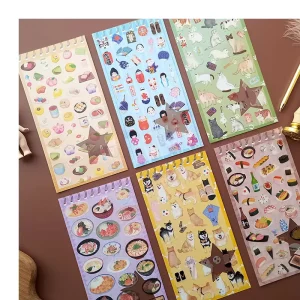 Animal Flake Aesthetic Stickers Decal Decorative Decals Cut Food Sticker Adhesive Decals for Paper Stickers