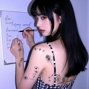 Ankle Sexy Body Art Neck Temporary Tattoos Stickers Luxury Body Arm Hand Foot Makeup Waterproof Fake Temporary Tattoo