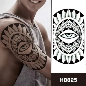 Arm Temporary Tattoos Tribal Floral Art Waterproof Hand Tattoo Tribal
