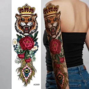 Arm Temporary Waterproof Tattoo Stickers Domineering Floral Design Waterproof Body Makeup Sexy Fake Temporary Tattoo