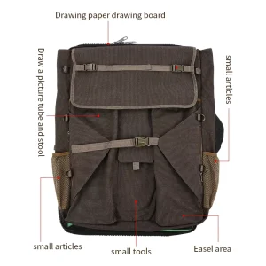 Art Portfolio Backpack Outdoor Waterproof Painting Tools Drawing Board Storage Bag School Student Backpack
