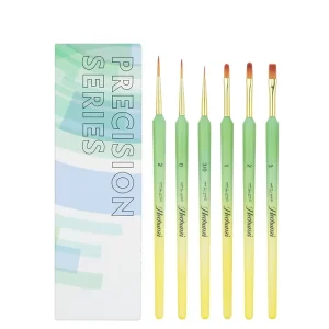 Art Supplies 6Pcs Nylon Hair Paint Brushes Oil Acrylic Watercolor Gouache Detail Paint Brush for Models and Body Painting