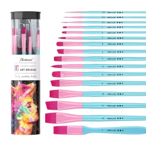 Art Supply Custom 16 Pcs Professional Pink Blue Art Face Painting Brush Body Painting Brush