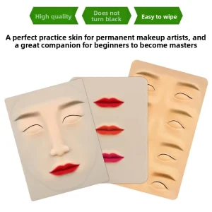 Artisan 3D Silicone Practice Skin for Eyebrow Eyeliner Lip Tattoo Reusable PMU Training Tool A Grade OEM