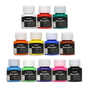 Artist Acrylic Paint Set 25ml 12 Colors for Artists Painting High Coverage Capacity Pigment