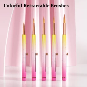 Artist Paint Brush Gradient Retractable Travel Watercolor Brushes for Acrylic Watercolor Painting