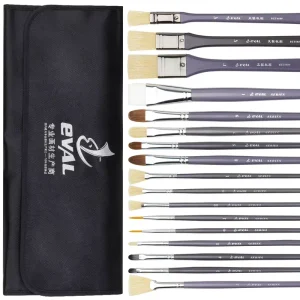 Artist Painting Brushes 17 Pieces Set for Oil Watercolor Acrylic Body Painting