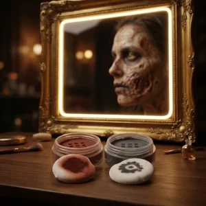 Ashy Ghostly Corpse Face Makeup Effects Professional Grade Non Toxic Vegan SFX Face Matte Deathly Loose Setting Powder