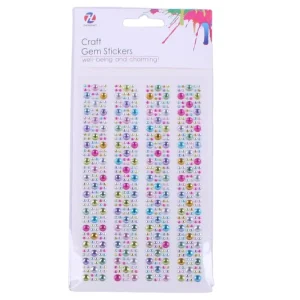 Assorted Shapes Jewels Stickers for Kids Stick on Gems Bling Rhinestone Stickers Face Gems Jewels Stick on Gems for Crafts DIY