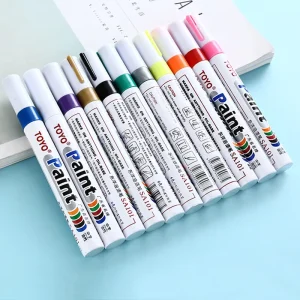 Authentic TOYO Waterproof Permanent Paint Marker 18 Colors 3mm Tip for Tire Tread Rubber and Metal Face