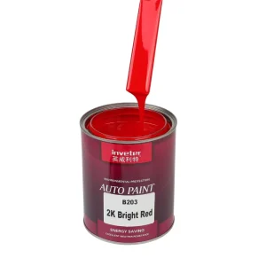 Auto Body Repair Acrylic Color Tints Double Component 2K Top Coat High Gloss Brilliant Red for Car Surface Refinishing