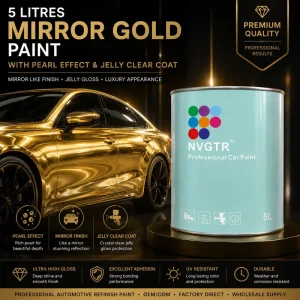 Automotive Car Paint 5 Litres Mirror Gold Pearl Auto Refinish Paint High Gloss OEM ODM Factory Supplier