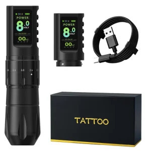 Axis 1600mAh 2.0 4.2mm Adjustable Stroke Professional Wireless Tattoo Gun Machine Pen for Beginners Artists Body Art