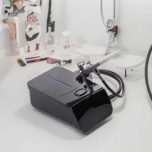 BDA69100 Rechargeable Piston Type Airbrush Gun with Mini Compressor Kit for Makeup Art Painting Tattoo Nail Beauty