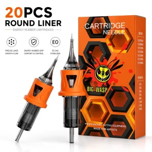 BIGWASP Energy 316L Premium Tattoo Cartridges 20pcs Box with Anti reflux Silicone Membrane