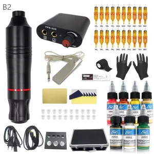BL Professional Tattoo Pen Tattoo Machine Set With Power Supply New Tattoo Kit