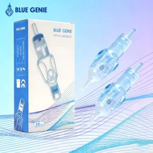 BLUE GENIE Tattoo Cartridge Needle With Membrane #10 #12 Round Liner Shader Magnum 3RL 5RL 7RL 9RL 5RS 9RS Bugpin