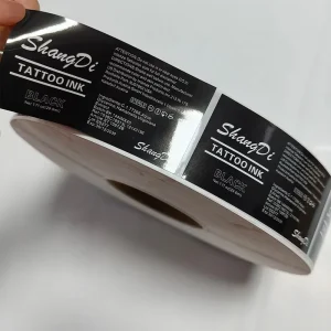 BOPP Matte Laminated Waterproof Stickers for Tattoo Ink Cosmetic Bottle Packaging Labels