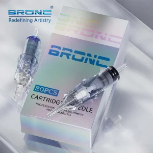 BRONC 20PCS Disposable Tattoo Cartridge Needle RL RS RM M#10#12 Liner Sterilized Safety Makeup for Eyebrow Permanent Tattoo