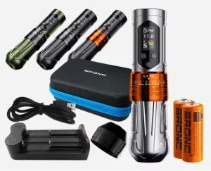 BRONC X2 NEO Wireless Electric Tattoo Gun with Color Screen Alloy Body Rechargeable Battery 11000RPM for Body Art