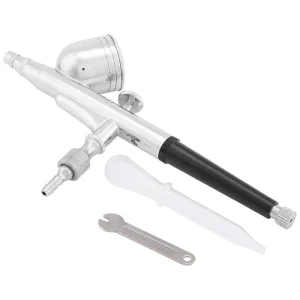 BT 130 Dual Action Airbrush Kit for Cake Decoration Tattoos and Art Multi Purpose Gravity Feed Nozzle