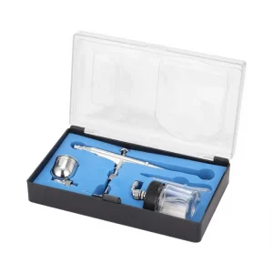 BT-134 All-in-One Gravity Feed Dual Action Eco-Friendly Copper Airbrush Kit Makeup Nail Art Cake Decorating