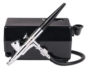 BT-16 Rechargeable Copper Airbrush Kit with Compressor for Tattoo Cake Cookie Chocolate Food Decoration for Enthusiasts