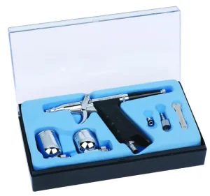 BT-166 Copper Gravity Feed Dual Action Airbrush Spray Gun 0.2-0.5mm Nozzle for Nail Art Tattoo Model Painting