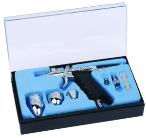 BT-166A Professional Dual Action Airbrush Gun Multi-Purpose for Cake Art Cosmetic Makeup & Scale Modeling Copper Paint Material