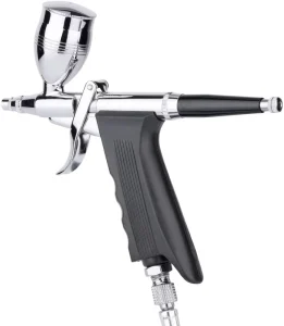 BT-166AK Copper Dual-Action Gravity Feed Airbrush Paint Spray Gun (Pistol Style 2cc/5cc/13cc 3 Cups)