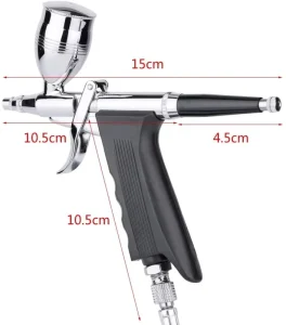 BT-166AK Double Action Spray Gun Set for Body Painting, Tattoo, Cake Decoration with Air Hose and Compressor