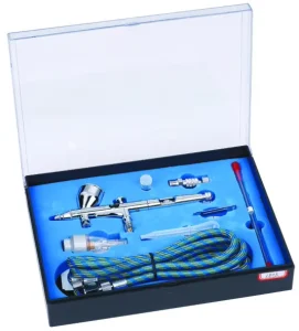 BT 180K Rechargeable Copper 0.2 0.3 0.5mm Double Action Trigger Airbrush Kit Spray Gun Nozzles Cups for Painting Tattoo Art