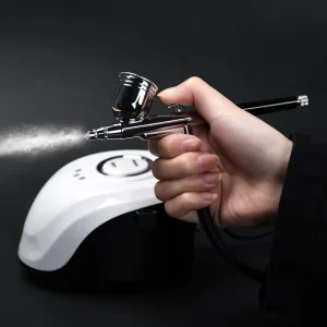 BT-19 Portable Professional Gravity Feed ABS Copper Compressor Rechargeable Eco-Friendly 3-Speed Adjustable Airbrush Machine