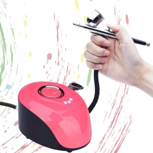 BT 19 Portable Rechargeable Copper & ABS Eco Friendly Airbrush Compressor Kit 3 Speeds Adjustable for Tattoo Nail Cake Makeup