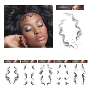 Baby Hair Waterproof Easy Apply Remove Temporary Tattoo Sticker 11x18cm Colorful CMYK 3-7 Days Lasting CE Certified EN71