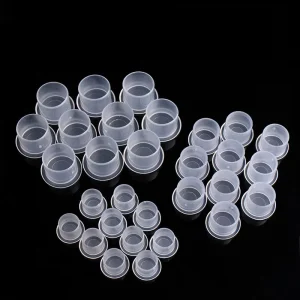 Bag of 1000 Waterproof Plastic Ink Cups S M L Sizes Disposable Pigment Container for Tattoo and Permanent Makeup