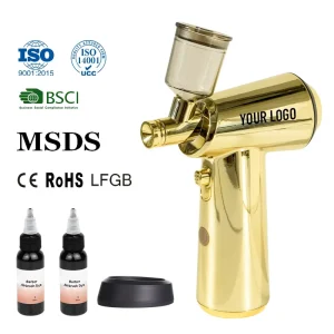 Barber Shop Salon Automatic Cordless Airbrush Hair Spray Gun Color Enhancement Tool for Nail Art Hairdressing Paint Application