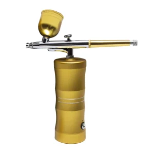 Barber Supplies Piston Airbrush Nail Art Spray Gun Battery-Powered Portable Aluminium