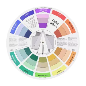Basic Chromatography Color Wheel Card Color Matching Tool Easy Use Commercial Tattoo Nail Art Color Permanent Makeup Accessory
