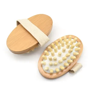 Bathroom Accessories Wood Handle Cellulite Massager Body Hair Massage Shampoo Brush