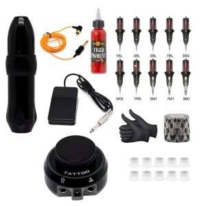 Battery Tattoo Kit Set Professional Complete Permanent Make up Eyebrow Needles Rotary PMU Machine Tattoo Pen