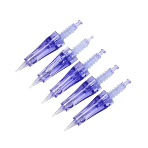 Bayonet Blue Prevent Backflow Permanent Makeup Eyebrow Tattoo Needles Cartridge With Membrane