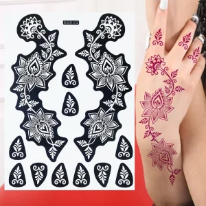 Beautiful Body Art Hollow Stickers Used With Henna Body Waterproof and Sweatproof for Decorative Tattoo Stencils