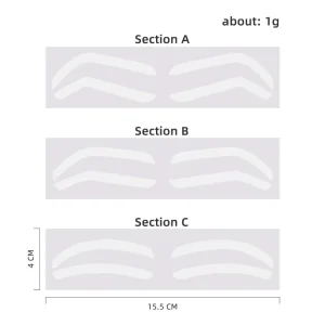 Beauty Adjustable Disposable Eyebrow Stencil of Brow Shapes for Microblade Permanent Makeup Accessories