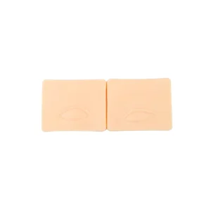 Beauty Practice Skin Makeup Practice Pad 2PCS Silicone for Eyelash Eyelids Microblading Training Permanent Makeup Tool