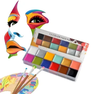 Beauty Products Party Festival 12 Color Water Based Face Paint Face Body Painting Halloween Face Paint Palette