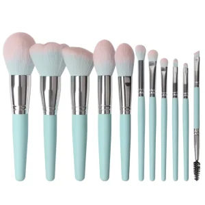 Beauty Professional Custom Makeup Brush Set OEM ODM Manufacturer Soft Synthetic Bristles Wood Handle Free Logo Laser Engraving