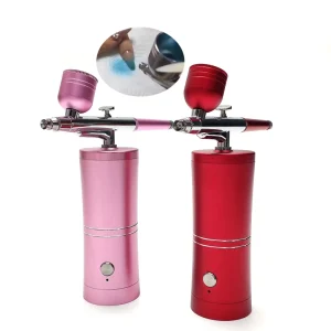 Beauty Salon Equipment Gel Painting Nail Art Machine Gradient Effect Ombre Spray Mini Rechargeable Compressor Airbrush Kit